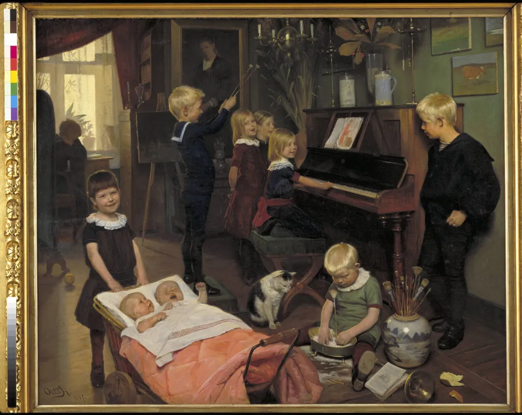 A Concert: The Artist's Children and their Playmates, by Unknown, 1887