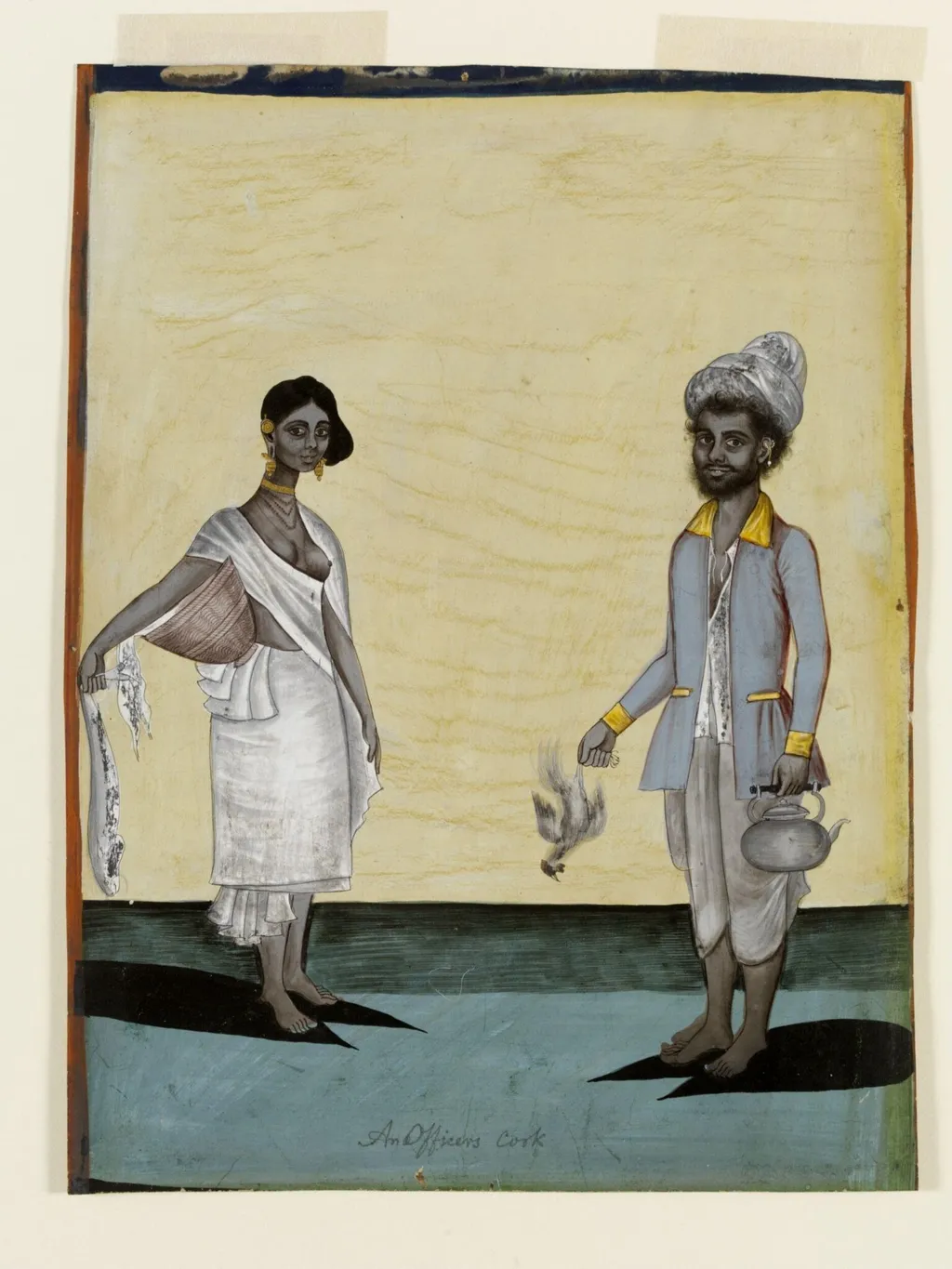 A cook and his wife, by Unknown, paint, 1790