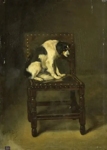 A Dog on a Chair, by Unknown