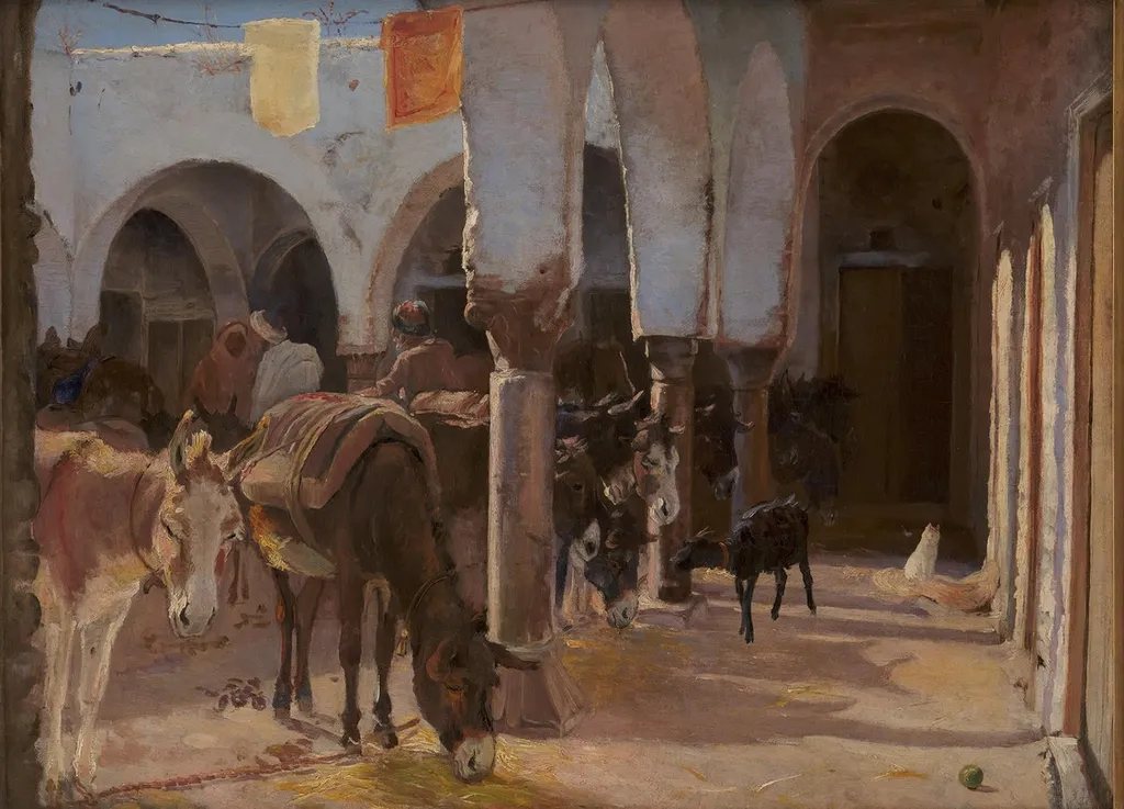 A Donkey House in Tunis, by Unknown, 1882