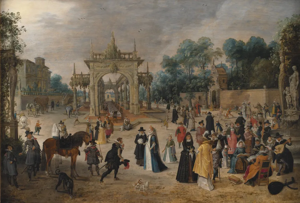 A Feast in an Italian Villa, by Unknown, 1650