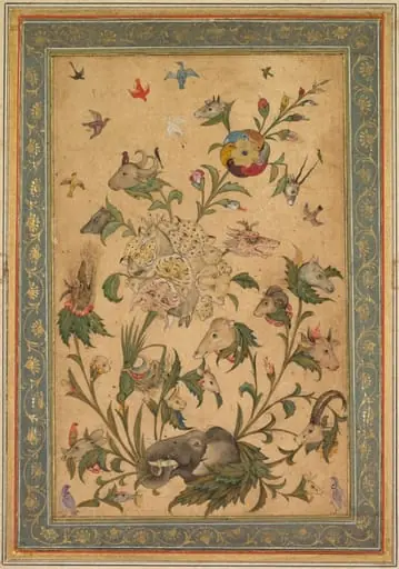 A floral fantasy of animals and birds (Waq-waq), by Unknown