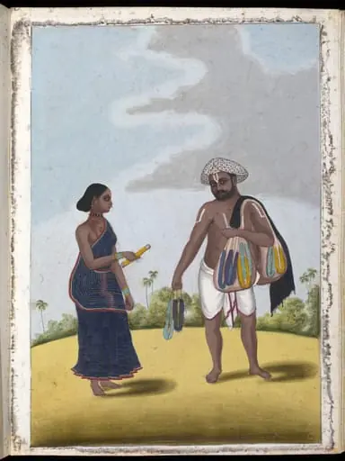 A glass-bangle-seller, by Unknown