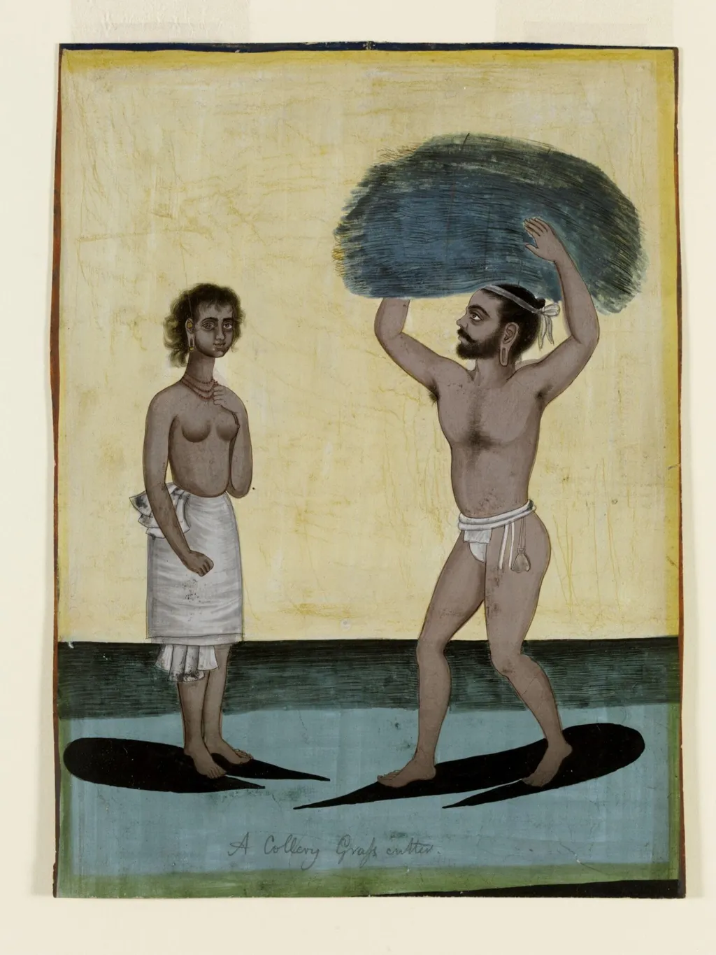 A grass-cutter and his wife, by Unknown, paint, 1790