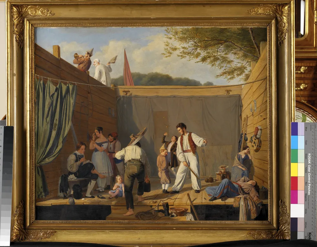 A Group of Tightrope Walkers just before a Performance, by Unknown, 1850