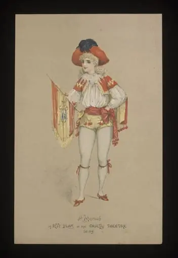 A Herald in Ruy Blas at the Gaiety Theatre 1889, by Unknown