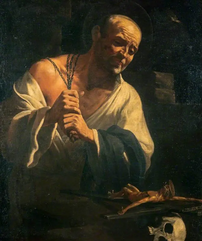 A Hermit Saint Doing Penance, by Unknown