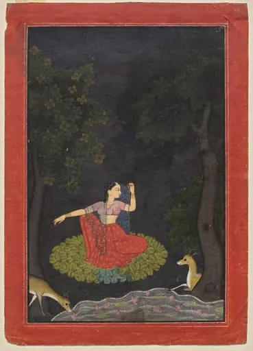 A heroine waiting for her lover: Vasakasajja Nayika, from the "Nurpur" Rasikapriya, by Unknown