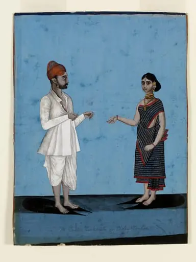 A Hindu tailor and his wife, by Unknown
