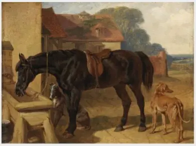 A Horse Drinking, by Unknown