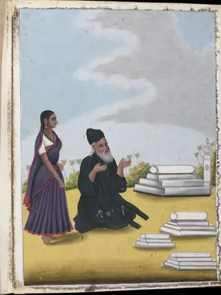 A 'kazi' and his wife, by Unknown, 1805