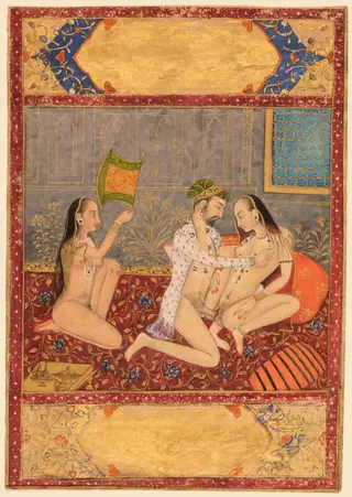 A King Making Love in the Harem, by Unknown, 1725
