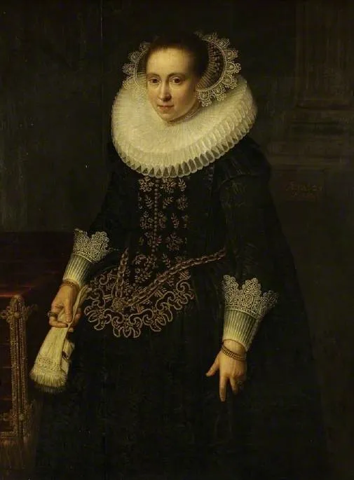 A lady, by Unknown, oil, 1625
