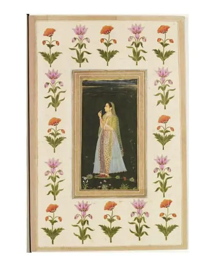 a lady holding a blossom, by Unknown