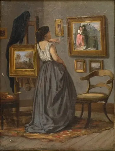 A Lady in the Studio, by Unknown