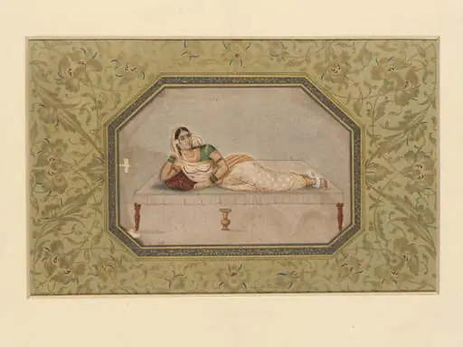A lady reclining, by Unknown