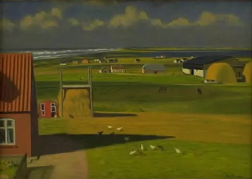 A Landscape with Farm Houses in the West of Jutland, by Unknown