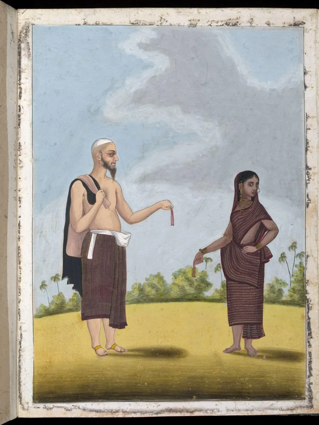 A Lubbee pedlar and his wife, by Unknown, paint, 1805