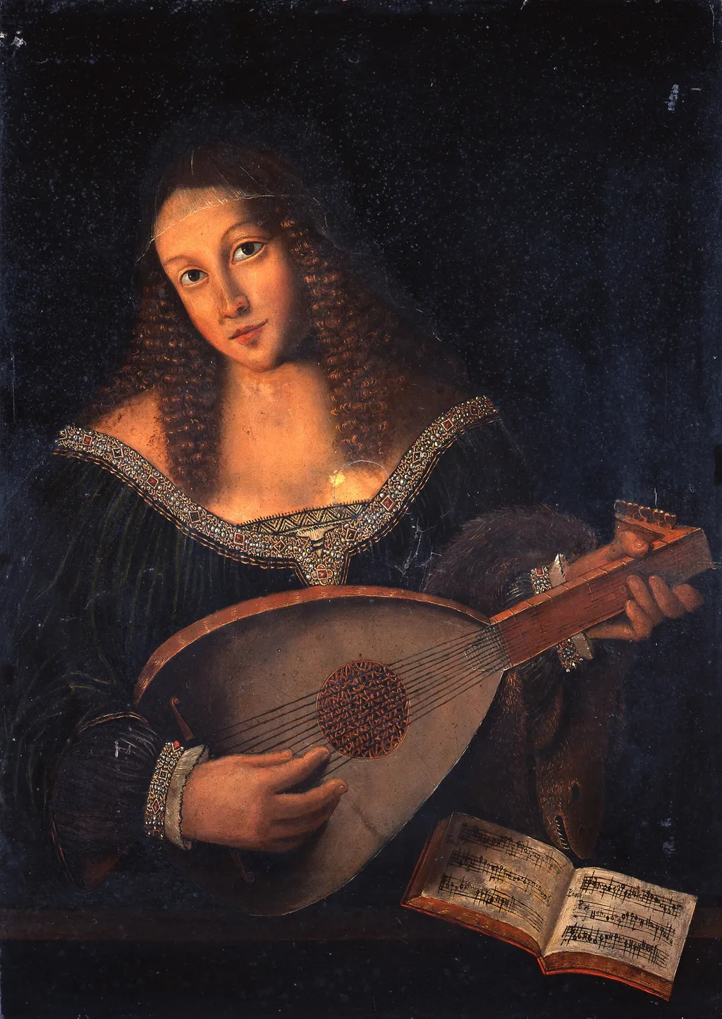 A Lute Player, by Unknown, paint