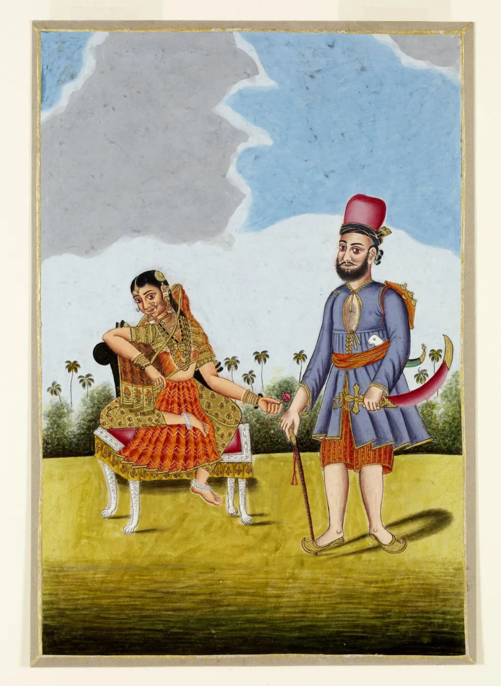A man and his wife, by Unknown, paint, 1800