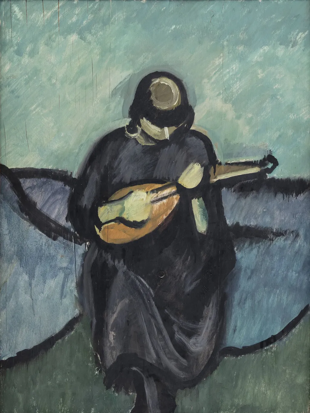 A Mandolinist, by Unknown, 1921
