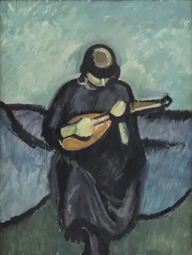 A Mandolinist, by Unknown