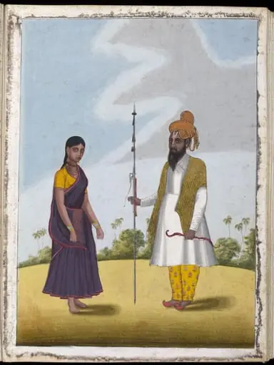 A Maratha couple, by Unknown