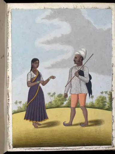A Maratha Tappar man and wife, by Unknown