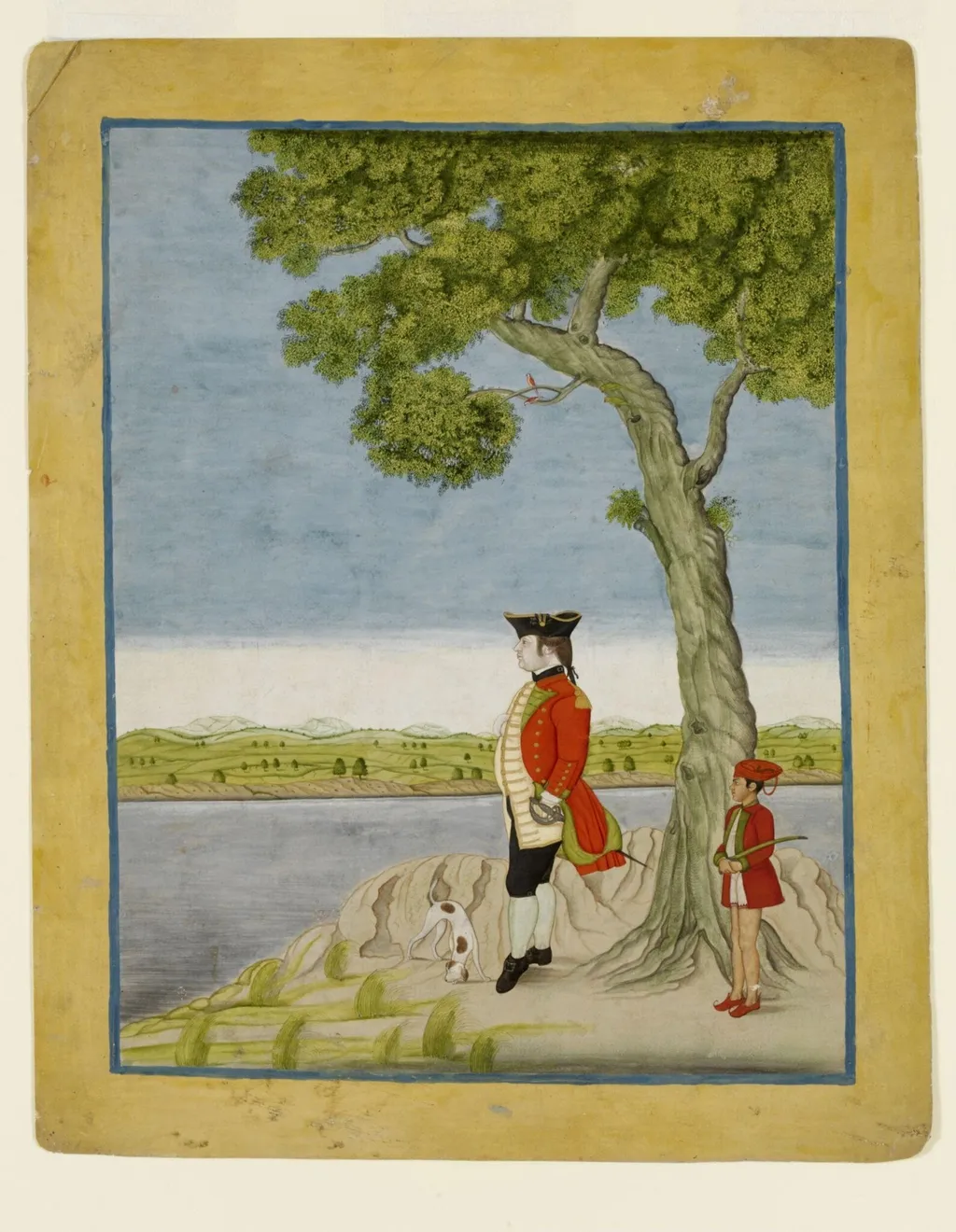 A military officer of the East India Company, by Unknown, paint, 1765