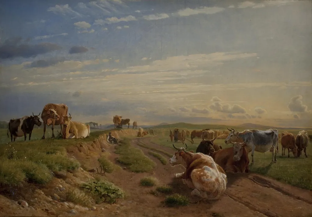 A Milking Place near Vognserup Manor, Zealand, by Unknown, 1847