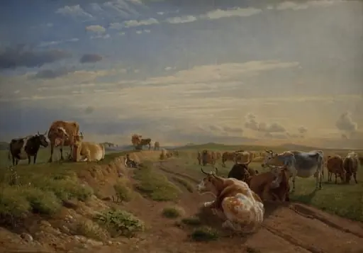 A Milking Place near Vognserup Manor, Zealand, by Unknown