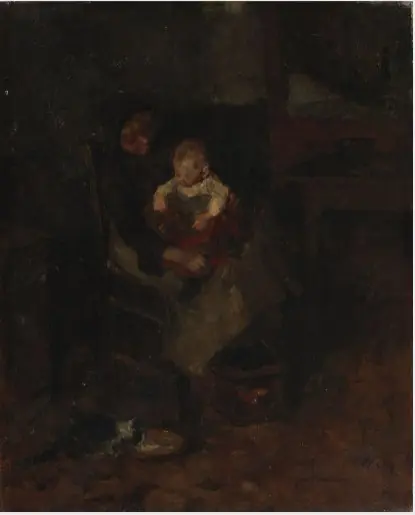 A Mother and Child, by Unknown