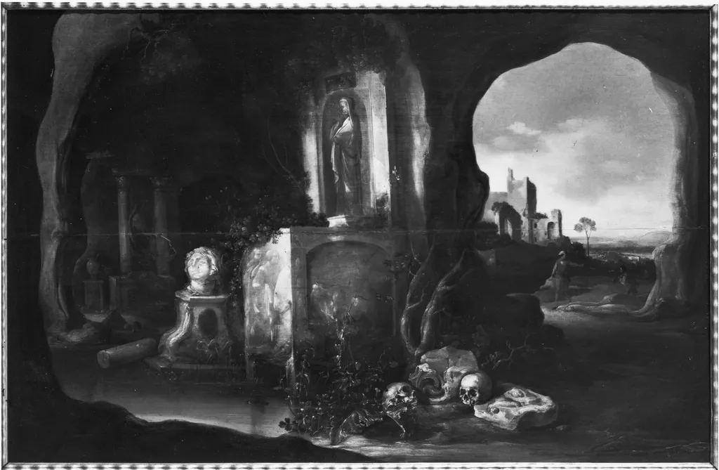 A Mountain Cave, by Unknown, 1632