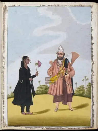 A Muslim devotee and his Wife, by Unknown