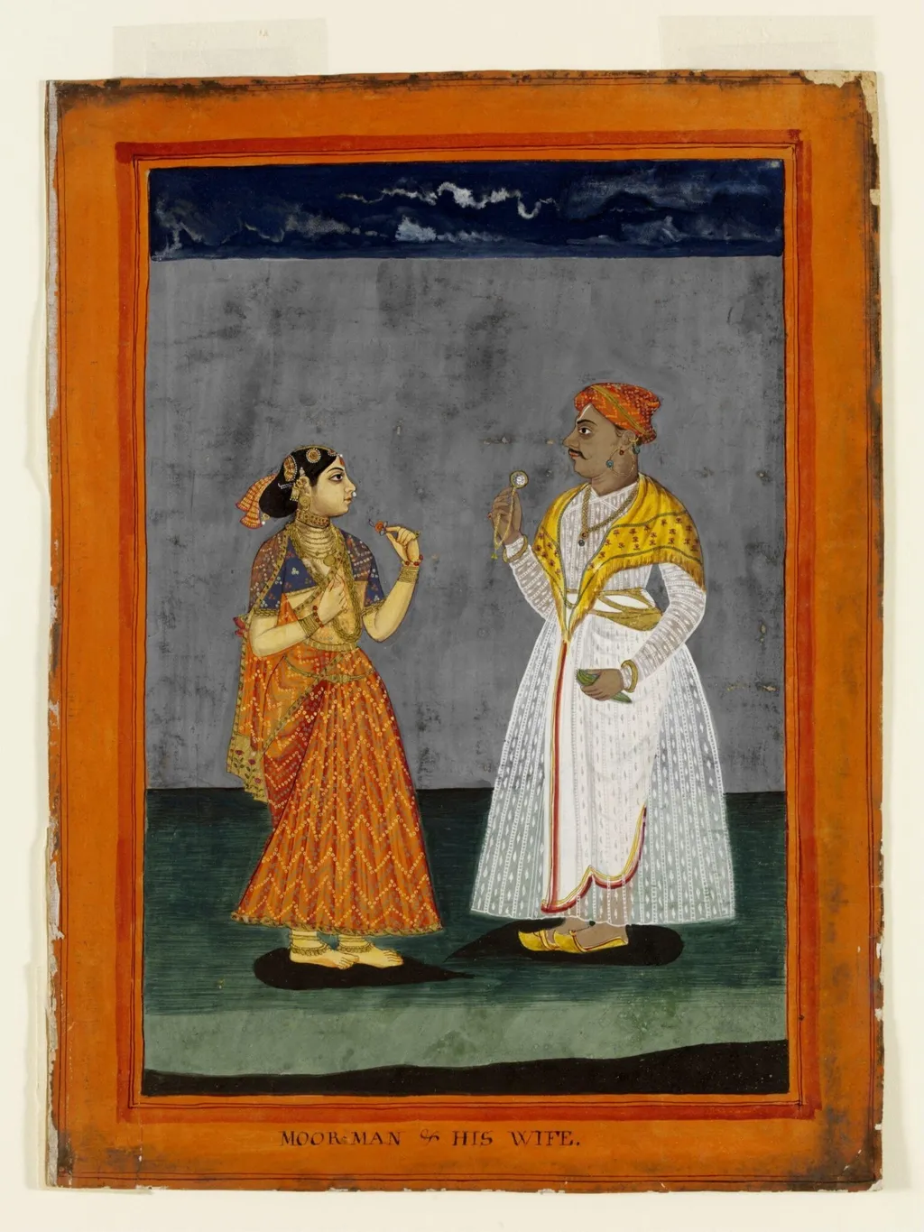 A Muslim Man and woman, by Unknown, paint, 1770