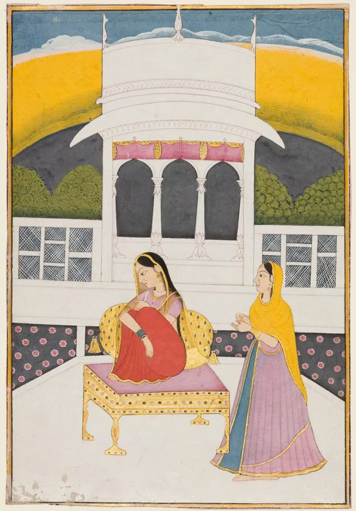 A Nakiya, probably Proshitaperyasi Nayika, by Unknown