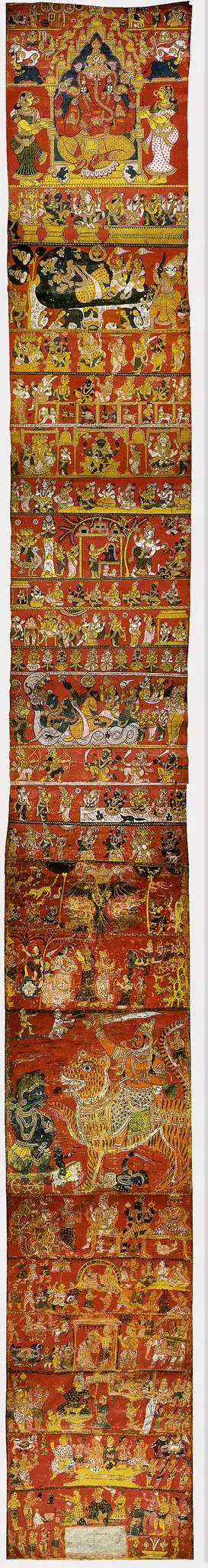 A Narrative Scroll from Andhra Pradesh, by Unknown, 1875