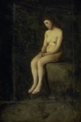 A Nymph. A Seated Female Model, by Unknown