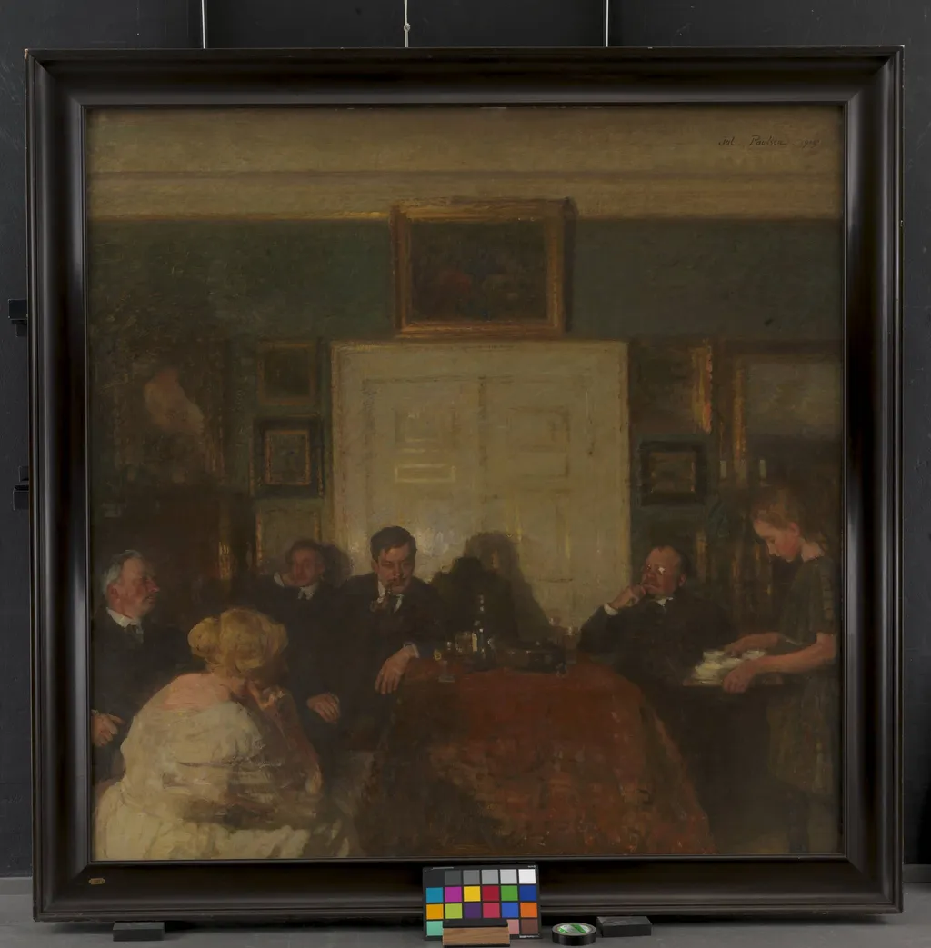 A Party in the Artist's Home, by Unknown, 1915