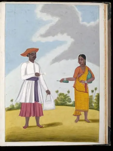 A perfume-seller and his wife, by Unknown
