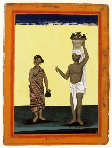 A pot-seller and his wife, by Unknown