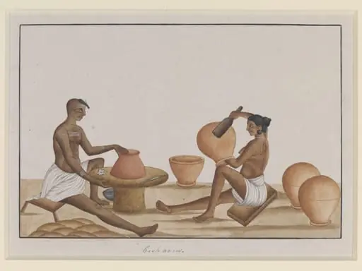 A potter and his wife, by Unknown