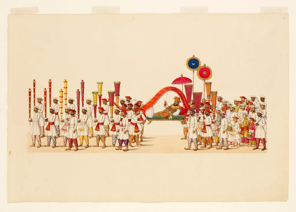 A procession, by Unknown, paint, 1830