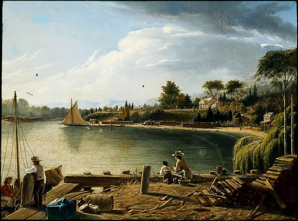 A River Landing, by Unknown