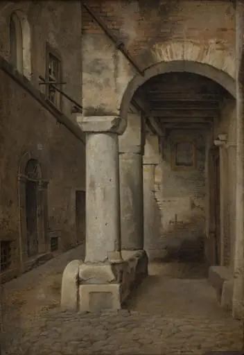 A Roman Alley, by Unknown