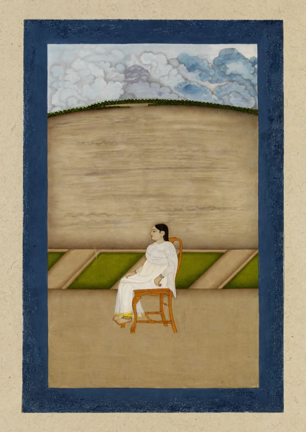 A Seated woman, by Unknown, paint, 1760