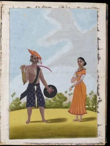 A soldier and his wife, by Unknown
