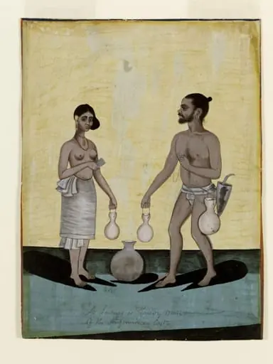 A toddy-tapper and his wife, by Unknown