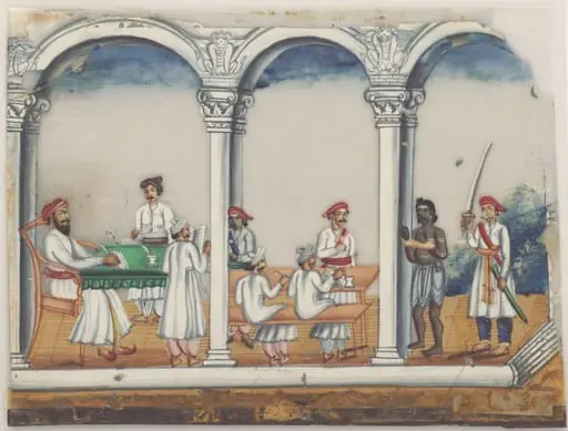 A trail scene in a magistrate's court, by Unknown