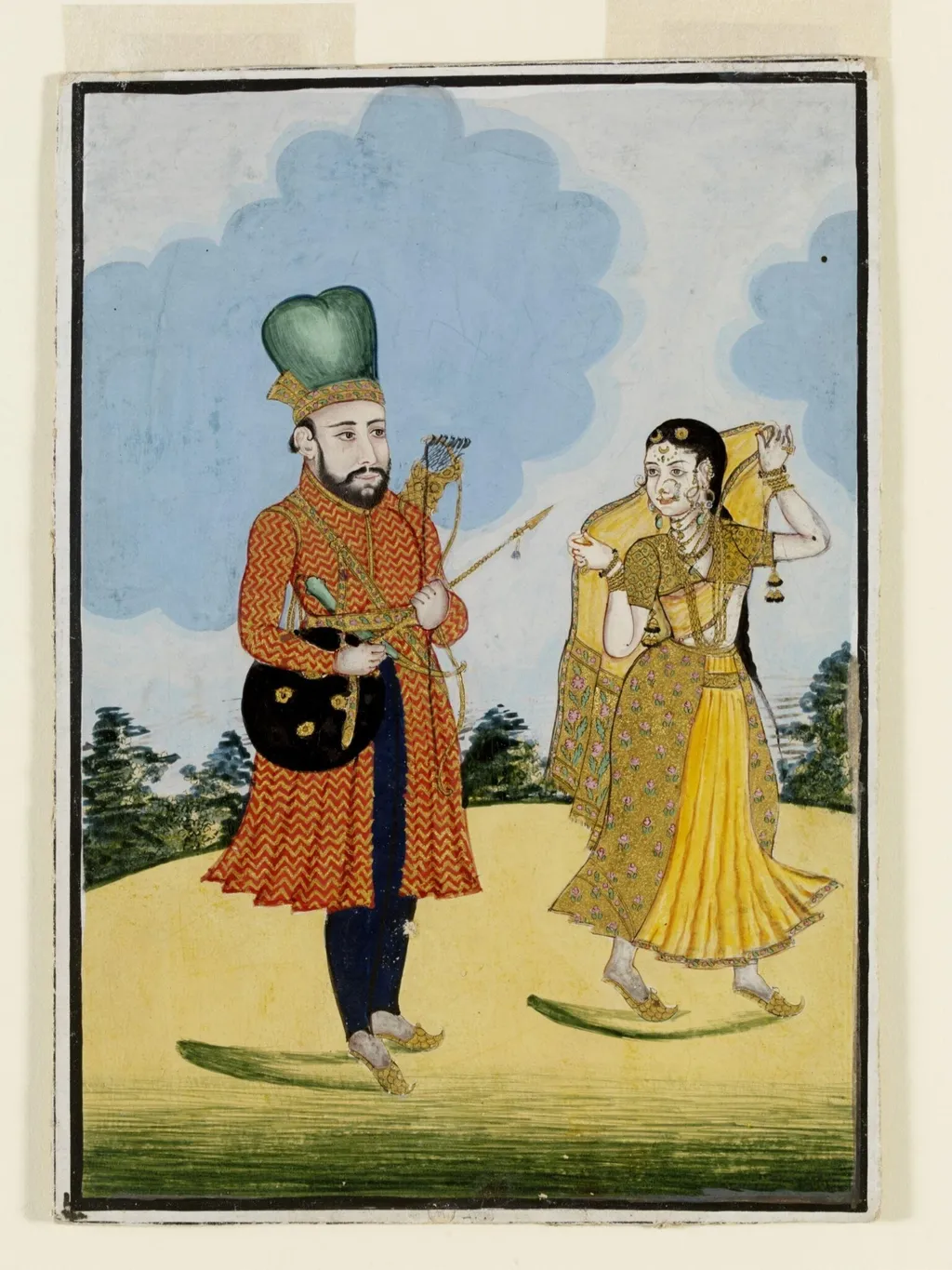 A Turkish couple, by Unknown, paint, 1822